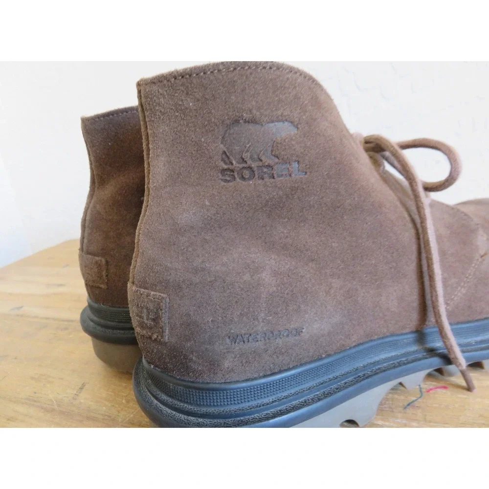 Sorel ACE Chukka Waterproof Brown Suede Boots Mens 9.5‎ NM3442-256